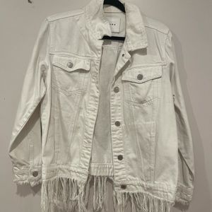 blank NYC fringe denim jacket